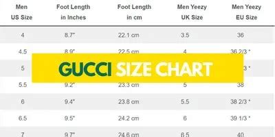 gucci size chart mens|gucci size conversion chart.